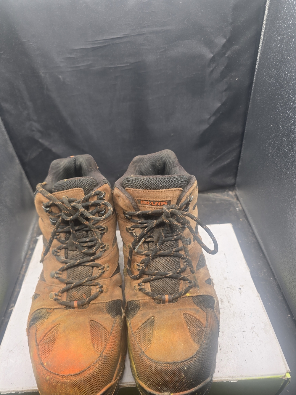 Brazos Men's Brown Lace-Up Work Boots